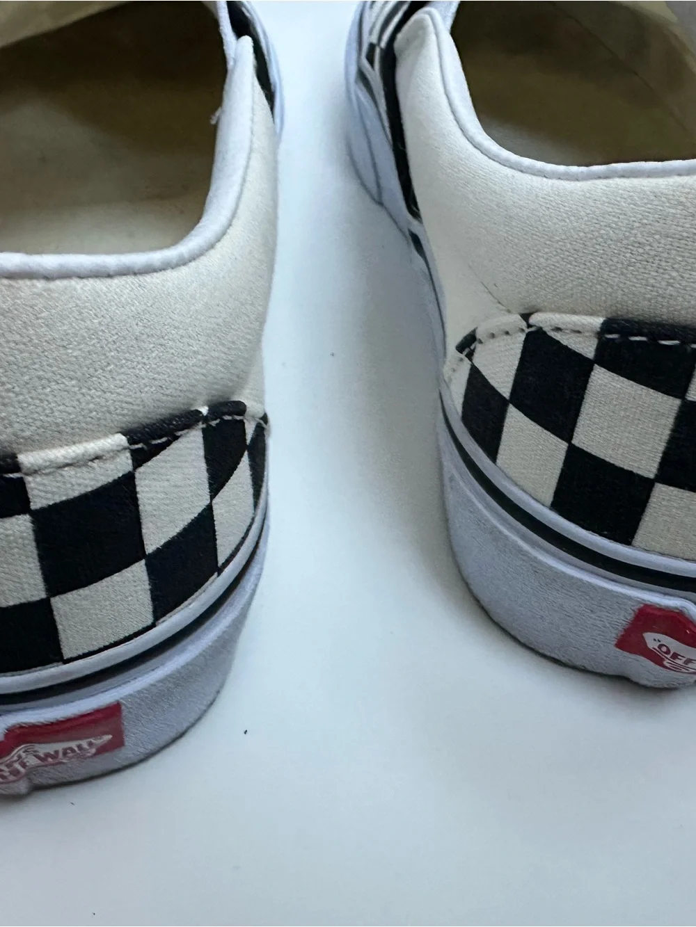 Vans Women’s Checkerboard Slip-On Sneakers - Black & White